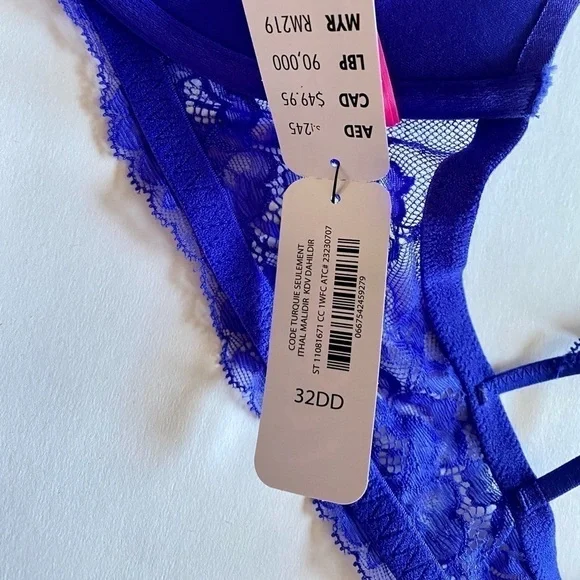 🆕La SENZA - Beyond Sexy rhinestone trim push up bra in Royal purple indigo - Picture 7 of 7